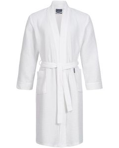 Morgenstern Morgenstern badjas Luca wafelstof Kimono 120cm Wit L