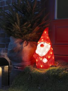 Konstsmide 6243-103 Acryl figuur Energielabel: G (A - G) Kerstman Warmwit LED Rood, Wit