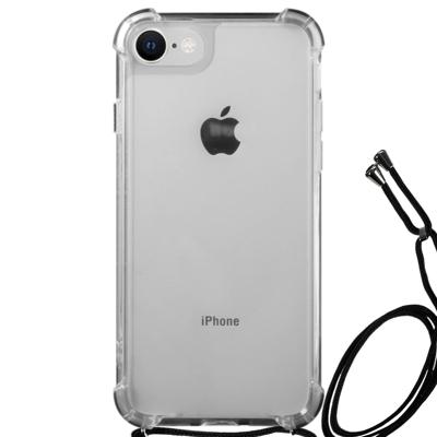 Anti-shock Back Cover iPhone SE 22 | 20 | 8 | 7 Transparant met Koord