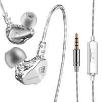 QKZ CK9 HiFi in-ear vier-eenheid sport muziek koptelefoon (transparant)