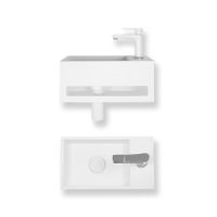 Fonteinset Baseline solid surface 36x20x16 cm wit mat Fonteinset Baseline solid surface 36x20x16 cm wit mat