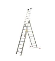 Little jumbo Opsteekladder SuperPRO recht | 3x14 treden | met stabilisatiebalk - 1250470314