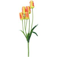 Kunstbloem Tulp geel/oranje 58 cm | 24 stuks