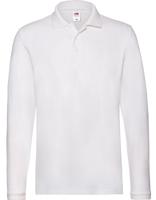 Fruit Of The Loom F541N Premium Long Sleeve Polo - White - L