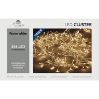 Clusterverlichting - 384 lampjes - warm wit - dimmer en timer - kerstverlichting