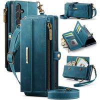Caseme Samsung Galaxy S25 FE hoesje - portemonnee tasje - Blauw Caseme Samsung Galaxy S25 FE hoesje - portemonnee tasje - Blauw