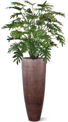 Baq Metallic Silver leaf Partner matt coffee (met inzetbak), 34x90cm
