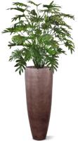 Baq Metallic Silver leaf Partner matt coffee (met inzetbak), 34x90cm
