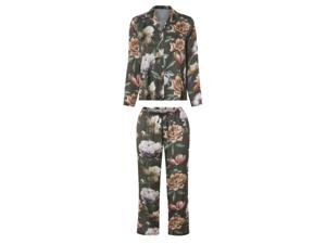 esmara Satijnen dames pyjama 2-delig (bloemen, S (36/38))