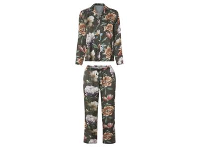 esmara Satijnen dames pyjama 2-delig (bloemen, S (36/38))