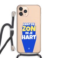 Laat de zon in je hart: iPhone 11 Pro Max Transparant Hoesje met koord