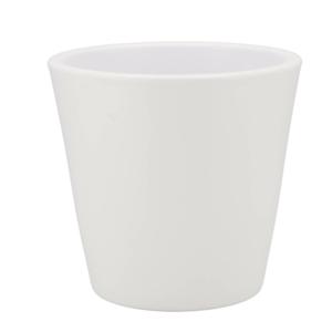 DK Design Bloempot/plantenpot - Vinci - wit mat - voor kamerplant - D13xH15 cm