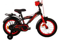 Thombike Kinderfiets Jongens 14 inch Zwart Rood Twee Handremmen - thumbnail