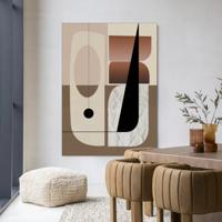 Urban Cotton Wandkleed 'Refined' 110 x 145cm in Frame - black