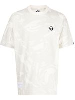 AAPE BY *A BATHING APE® t-shirt en coton à imprimé camouflage - Gris