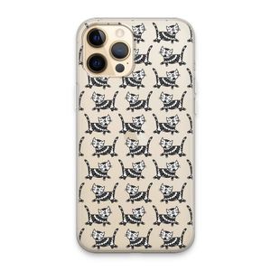Zwarte poes: iPhone 13 Pro Max Transparant Hoesje