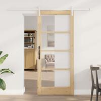 Schuifdeur ORKDAL Bruin 86 x 198.5 cm Massief grenenhout