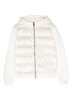 Moncler Enfant hoodie en polaire à fermeture zippée - Blanc - thumbnail