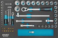 HAZET Dopsleutelset | 1/2 inch (12,5 mm) vierkant hol, 1/4 inch (6,3 mm) vierkant hol | Binnen-zeskant-profiel, Sleufprofiel, Kruiskop profiel PH,