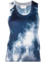 Alexander McQueen débardeur à imprimé graphique - Bleu
