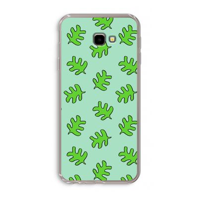 Groene blaadjes: Samsung Galaxy J4 Plus Transparant Hoesje