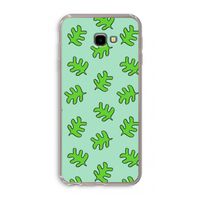 Groene blaadjes: Samsung Galaxy J4 Plus Transparant Hoesje