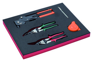 Bahco Foaminlay Fit&Go 2/3 blikschaar | klinknagelpistool en rolbandmaat - 5-delig - FF1F5002