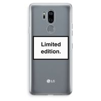 Limited edition: LG G7 Thinq Transparant Hoesje