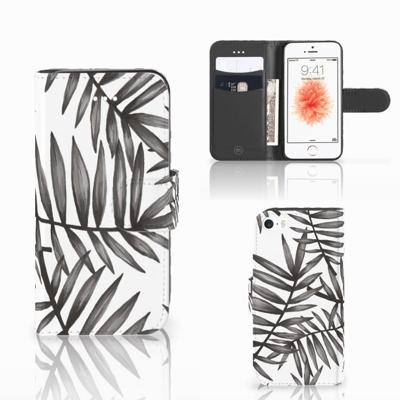Apple iPhone 5 | 5s | SE Hoesje Leaves Grey Apple iPhone 5 | 5s | SE Hoesje Leaves Grey