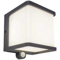 Lutec DOBLO 6939412012384 Wandlamp op zonne-energie met bewegingsmelder LED LED vast ingebouwd 7.5 W Antraciet