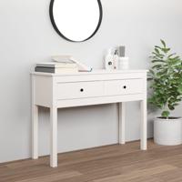 Wandtafel 100x35x75 cm massief grenenhout wit