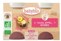 Babybio Dessert appel bosbes 130 gr bio (2 st) - thumbnail