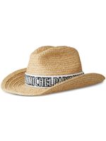 Maison Michel Austin logo-embroidered sun hat - Tons neutres