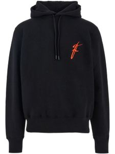 Ferragamo hoodie en coton à logo brodé - Noir