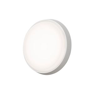 Wandlamp of plafonniere Konstsmide Cesena 7974-250 mat wit 230V round Ø 17.5cm, vandalismebestendig glas, 1x 10W