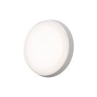 Wandlamp of plafonniere Konstsmide Cesena 7974-250 mat wit 230V round Ø 17.5cm, vandalismebestendig glas, 1x 10W