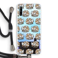 Slapende poes: Huawei P Smart Pro Transparant Hoesje met koord