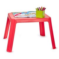 Plasticforte Kunststof kindertafel - steenrood - 55 x 66 x 43 cm - camping/tuin/kinderkamer   -