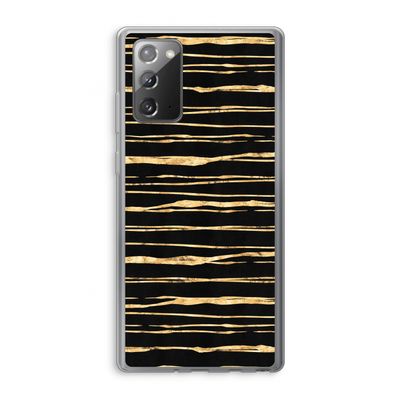 Gouden strepen: Samsung Galaxy Note 20 / Note 20 5G Transparant Hoesje