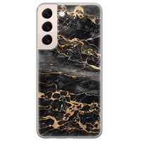 Samsung Galaxy S22 Plus siliconen hoesje - Marmer grijs brons