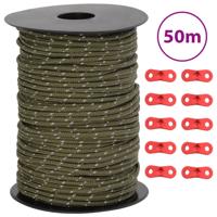 VidaXL Tentscheerlijn met reflecterende strips en spanners 50 m 3 mm