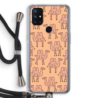 Kameel: OnePlus Nord N10 5G Transparant Hoesje met koord