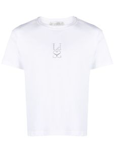 Ludovic de Saint Sernin t-shirt à logo orné de cristaux - Blanc