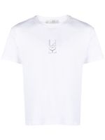 Ludovic de Saint Sernin t-shirt à logo orné de cristaux - Blanc - thumbnail