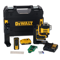DeWalt DCLE34035D1-QW Kruislijnlaser | 3x360° | Groene Straal | + afstandsbediening | 18 Volt | 2.0Ah Li-Ion + lader - DCLE34035D1-QW