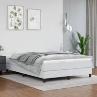 Bedframe kunstleer wit 140x190 cm