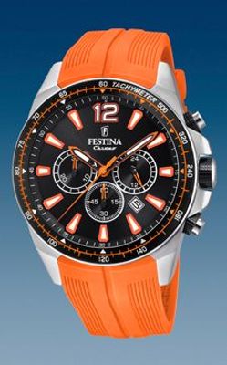 Horlogeband Festina F20376-5 Silicoon Oranje 25mm