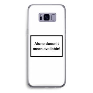 Alone: Samsung Galaxy S8 Transparant Hoesje