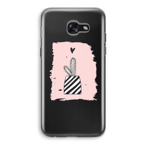 Zwart-wit cactus: Samsung Galaxy A5 (2017) Transparant Hoesje