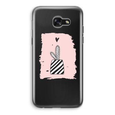 Zwart-wit cactus: Samsung Galaxy A5 (2017) Transparant Hoesje